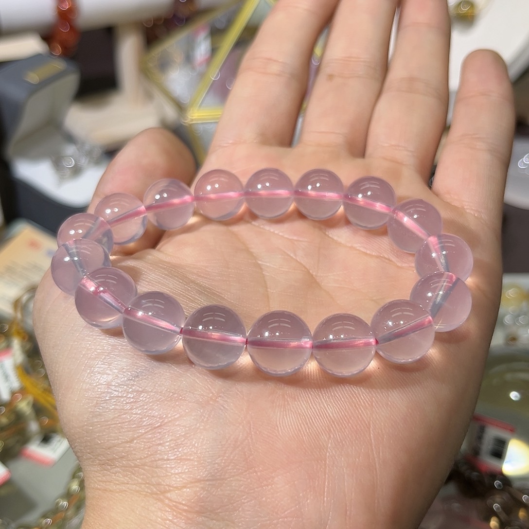 【闪购商品】水晶手链未镶嵌粉水晶