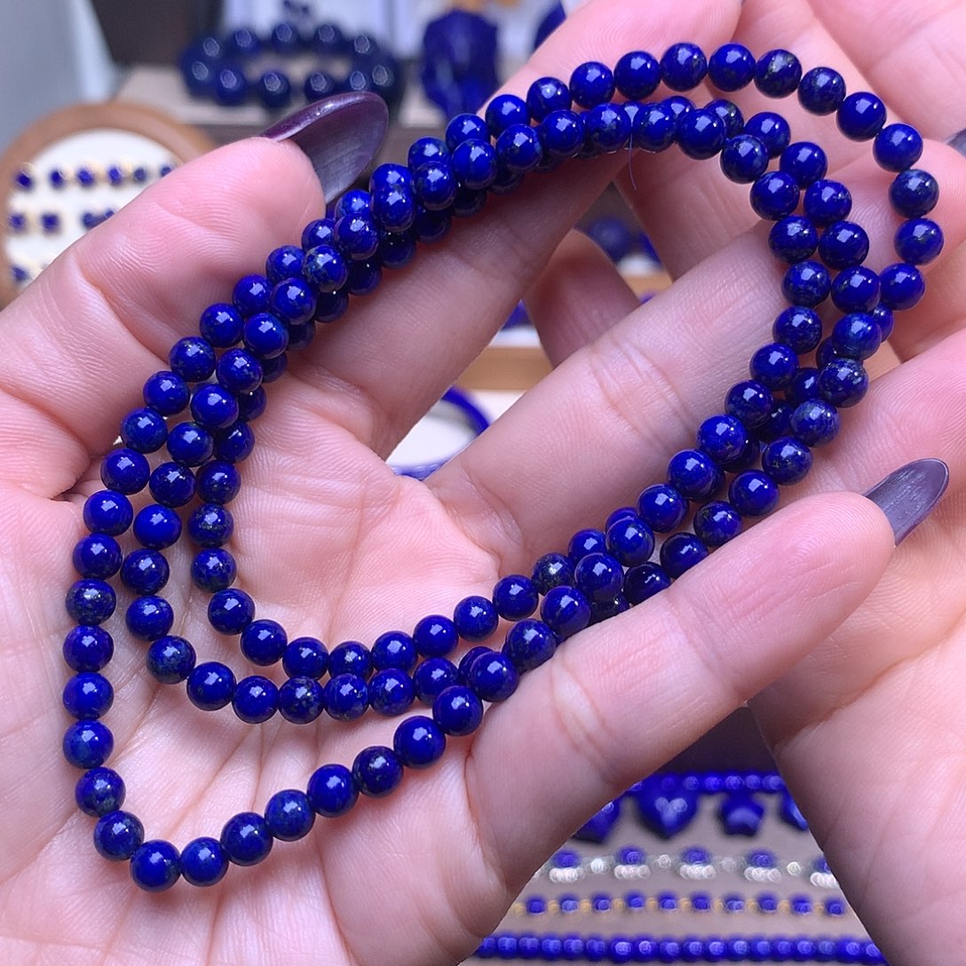 青金石未镶嵌5.3m长链捡漏