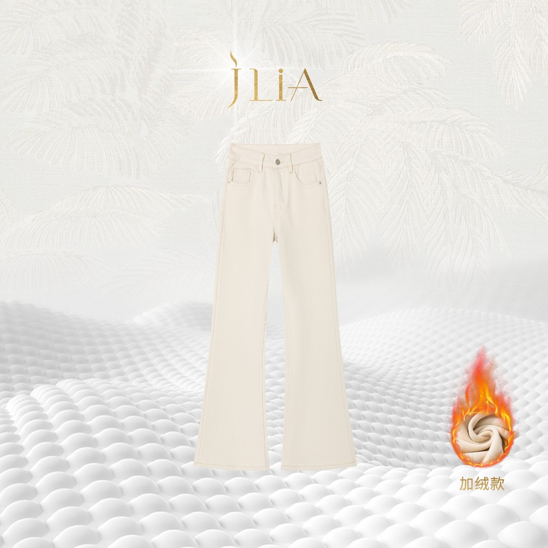 JLIA GOLD-6620【美娜-巴黎白】土耳其四面弹 筒喇牛仔裤 