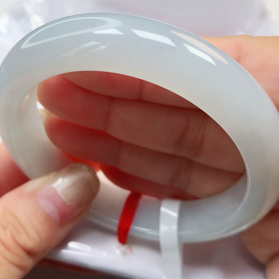 未镶嵌手镯翡翠缅甸纯天然A货翡翠白月光127号