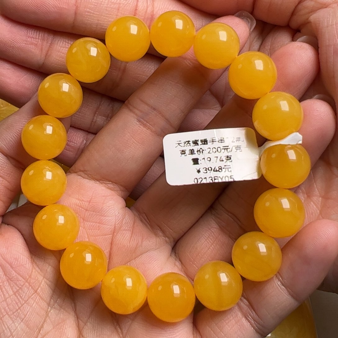蜜蜡手链未镶嵌无优化