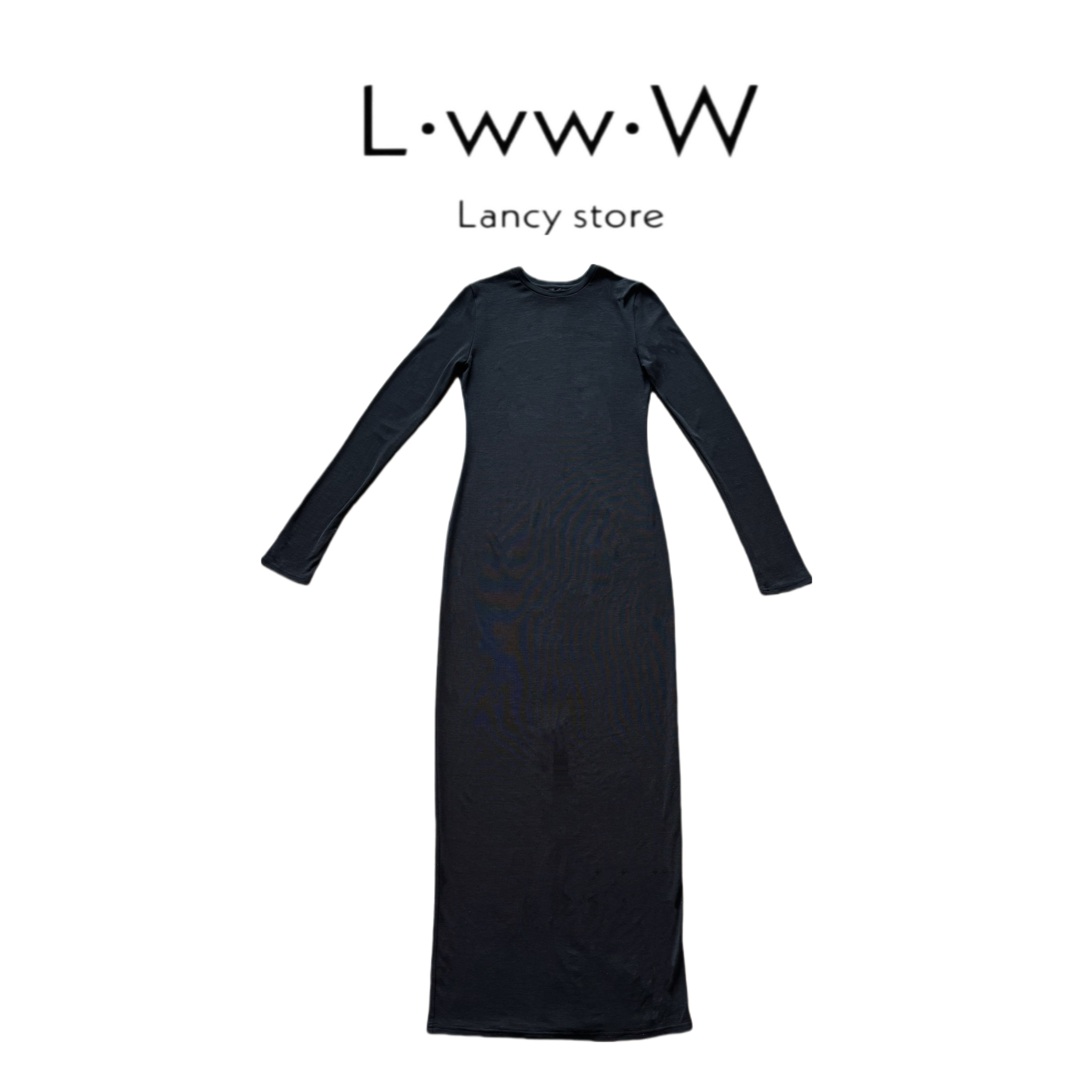 【小黑裙】天丝针织不贴身长裙高弹显瘦万能裙