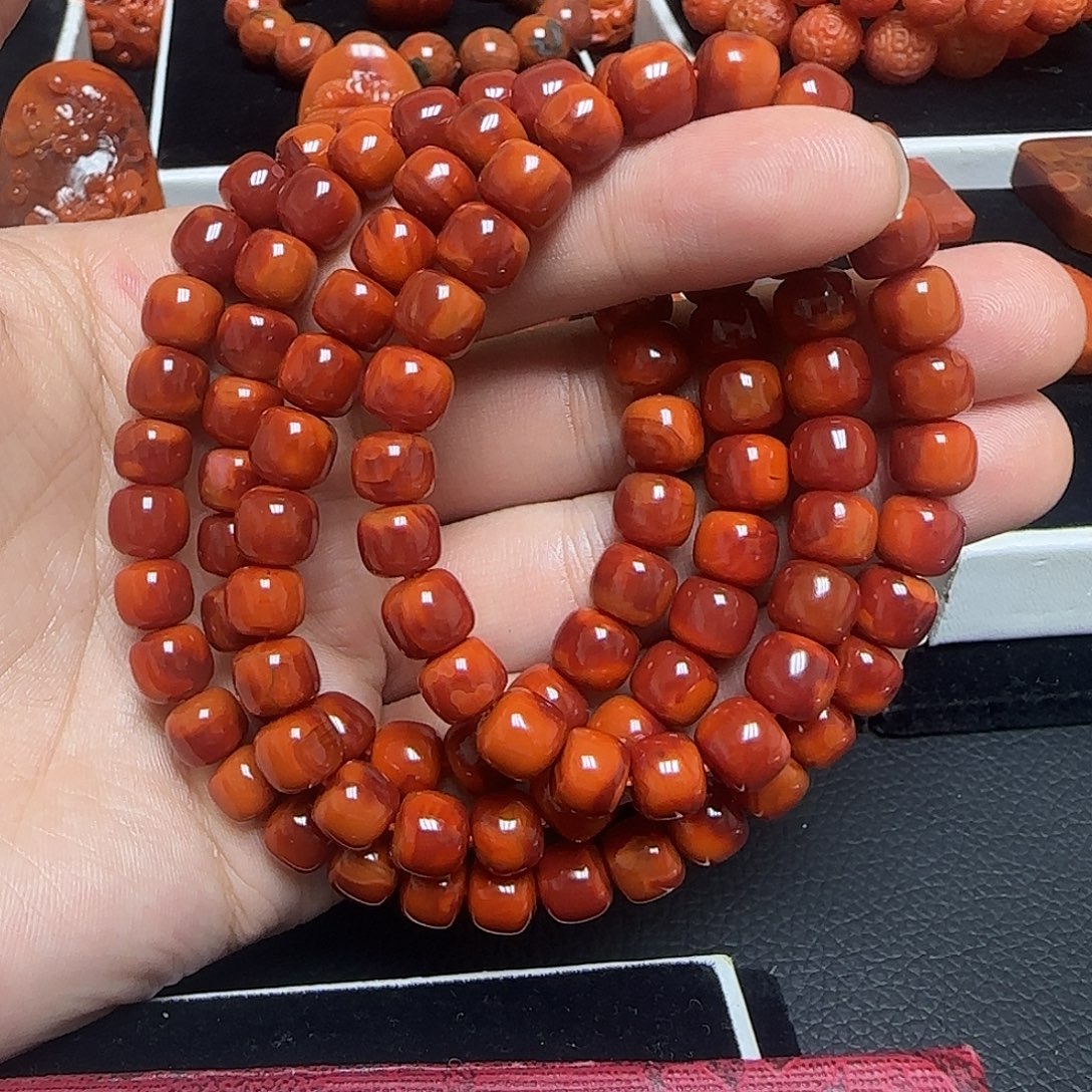 南红玛瑙未镶嵌手链