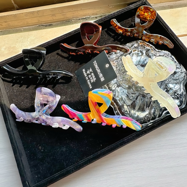 韩国醋酸France新款大发量抓夹优雅简约百搭少女后脑勺盘发抓夹女