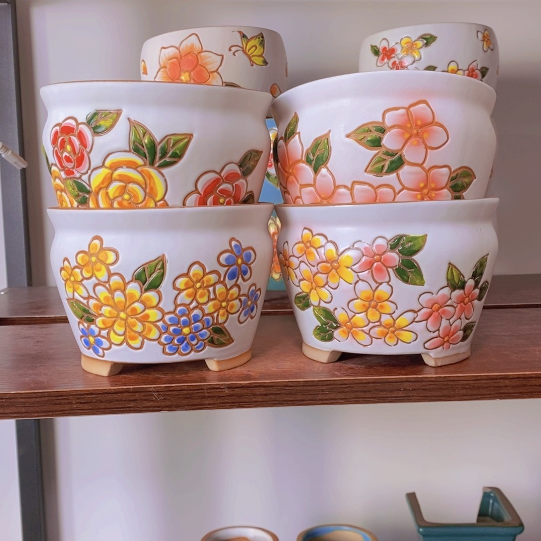 红陶韩式多肉植物花盆