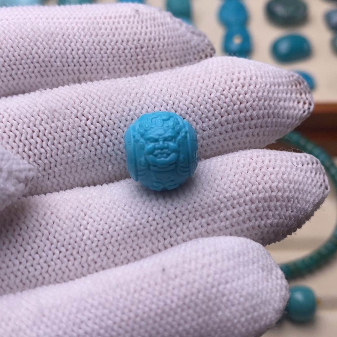 F***t绿松石未镶嵌绿松石黄财神12.6