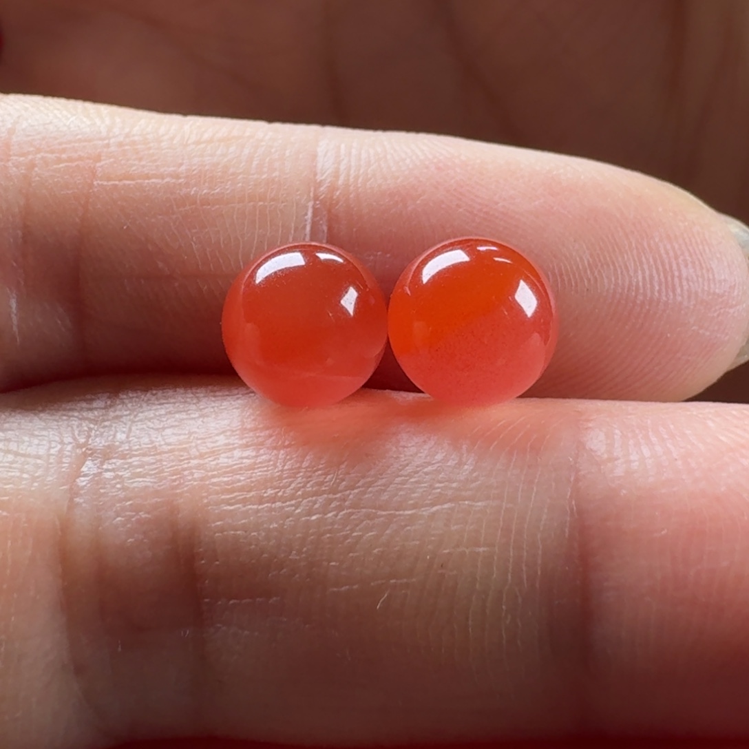 未镶嵌对珠7+南红玛瑙