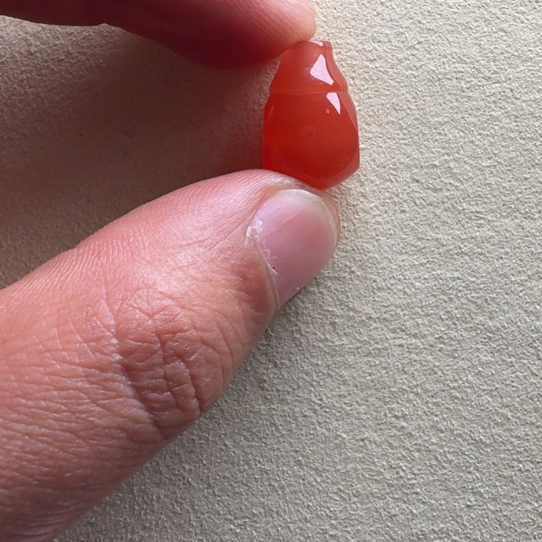 南红玛瑙三通对孔11.2未镶嵌