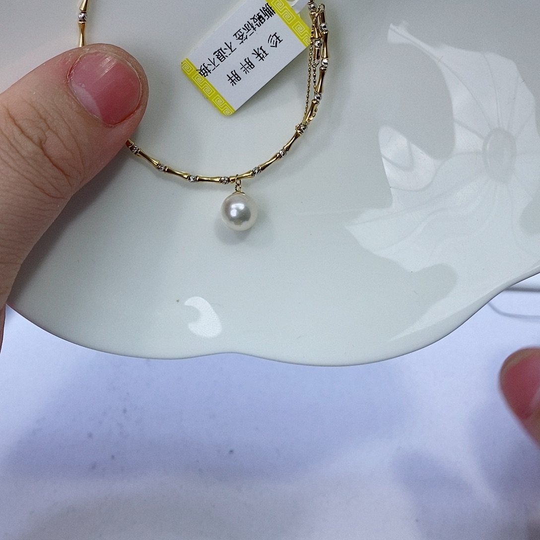 海水珍珠戒指18K金镶嵌