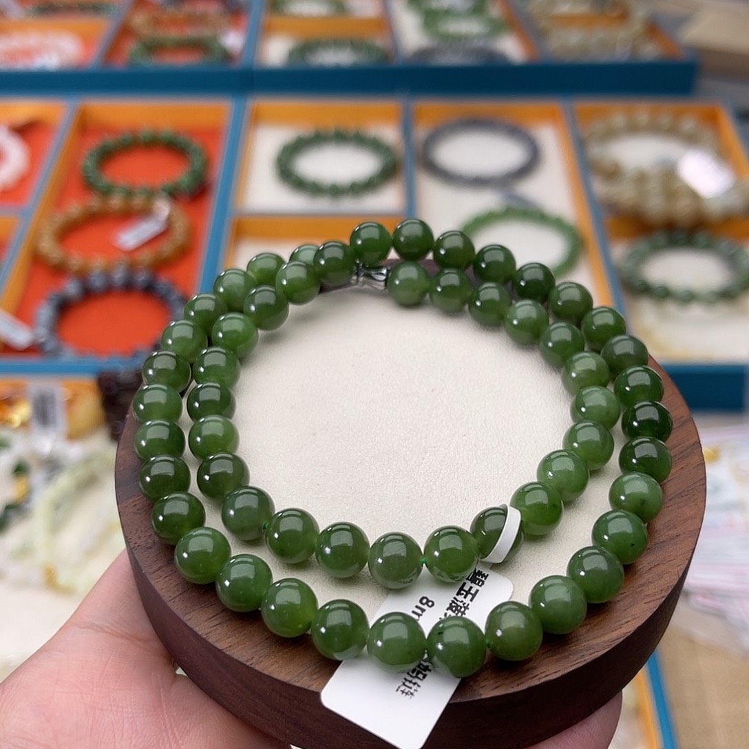 和田玉未镶嵌手串Z19卡8