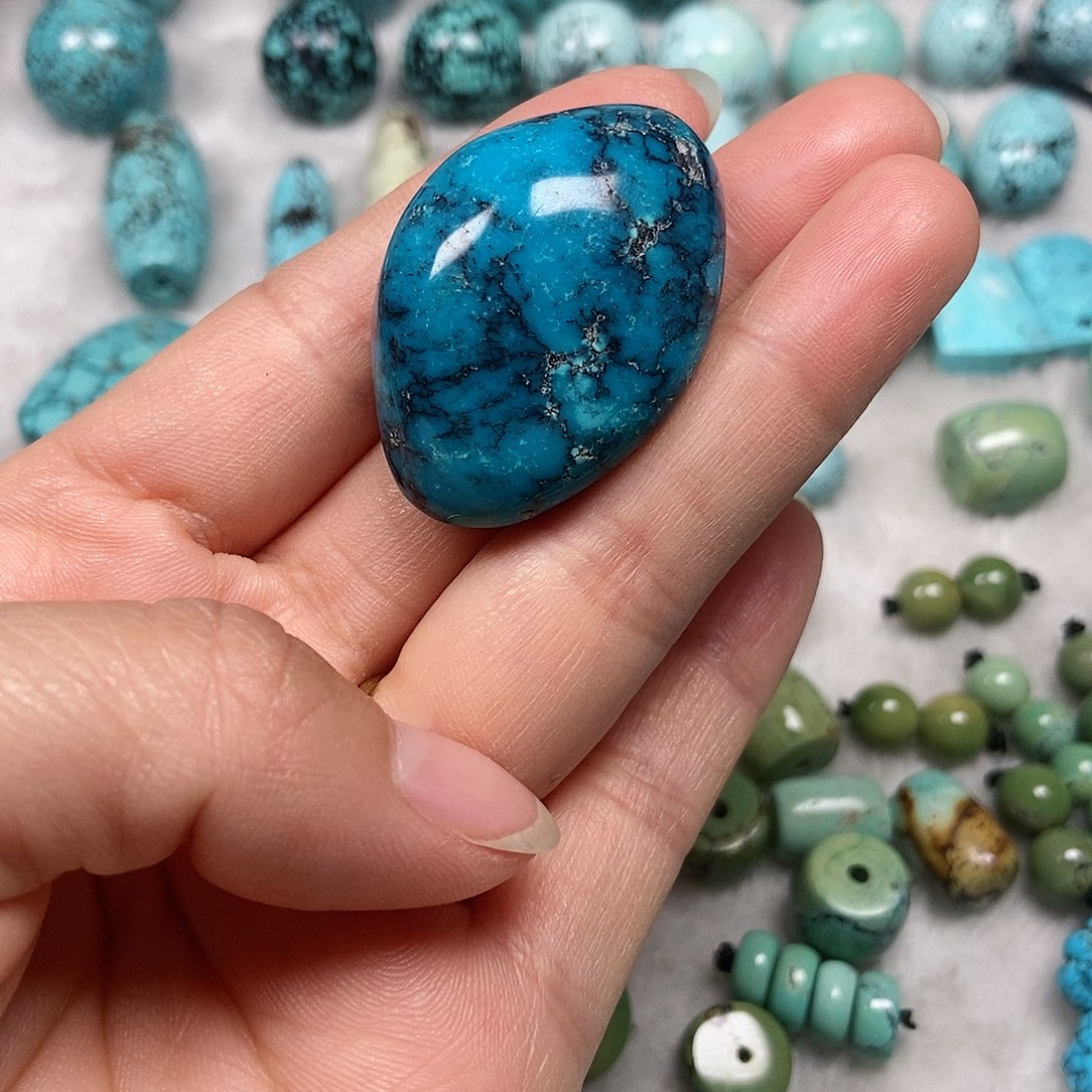 绿松石未镶嵌珠宝半成品S****a