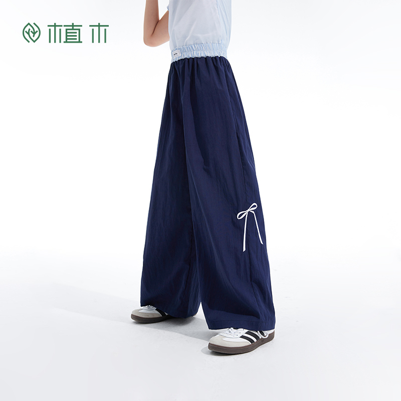 植木女童裤子2025夏新款中大童高腰山本裤儿童阔腿裤25K172217
