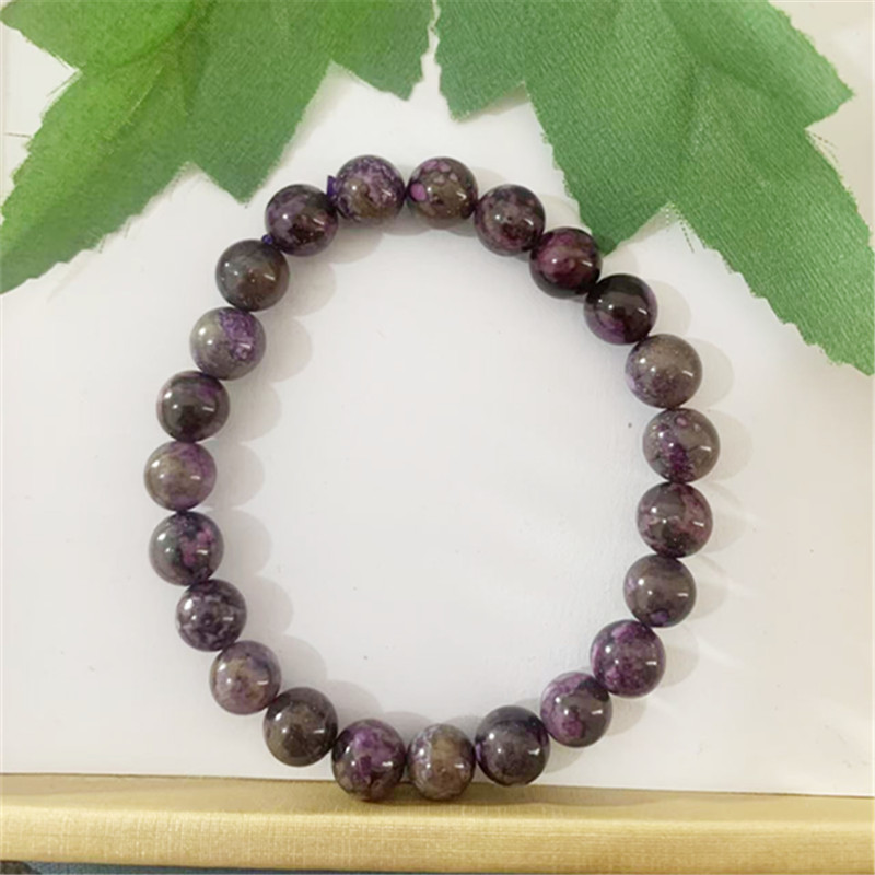 南非料泥地紫丝绒铁皮玉化手链 8.5M S1256 多样性发一