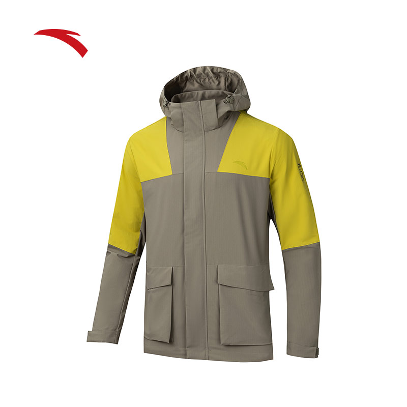 安踏防泼水梭织运动外套男春季新款户外登山服夹克上衣152446602N