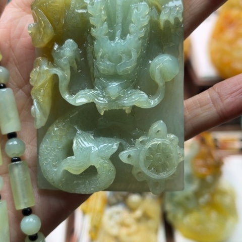 岫玉挂件未镶嵌王***生挂件