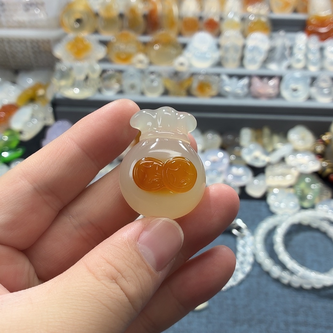 微***`玛瑙/玉髓未镶嵌吊坠(不含链)