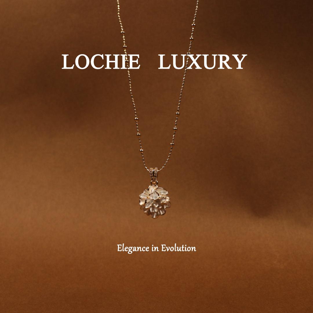 Lochie Luxury 铜合金项链 【花玲眠眠】L674精致无蕊花吊坠项链