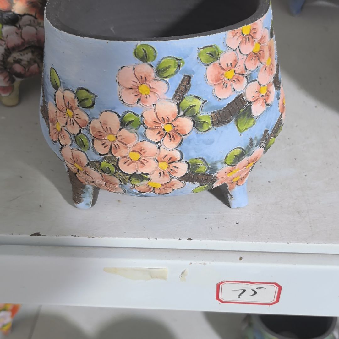 红泥花盆景德镇花盆