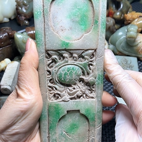 白玉菩提吊坠摆件