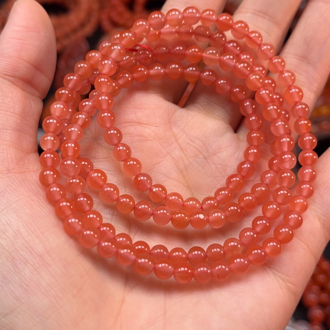 南红玛瑙未镶嵌手串5mm