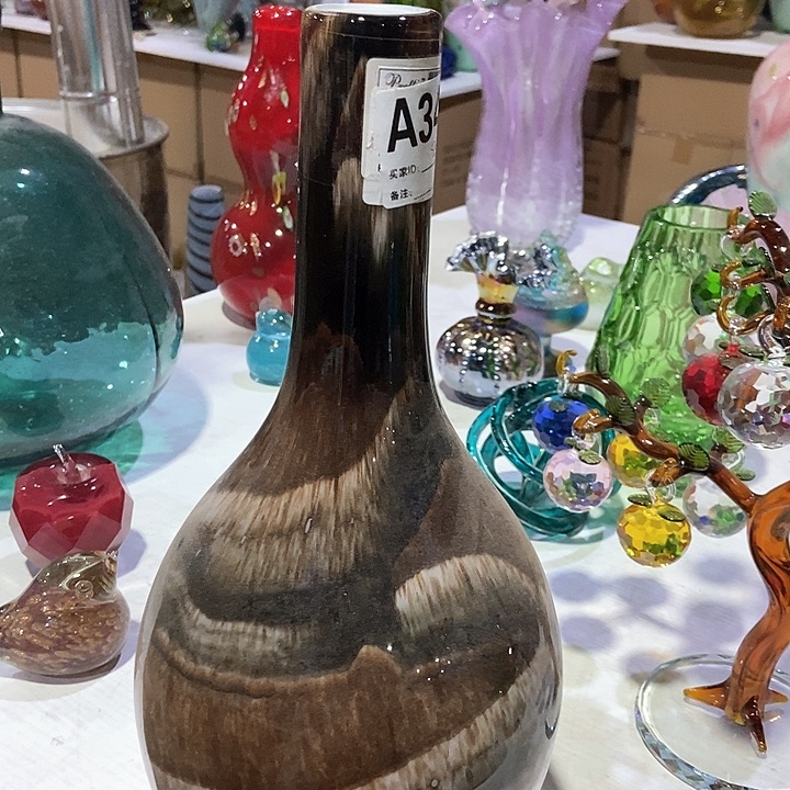 琉璃琉璃花瓶高40口4