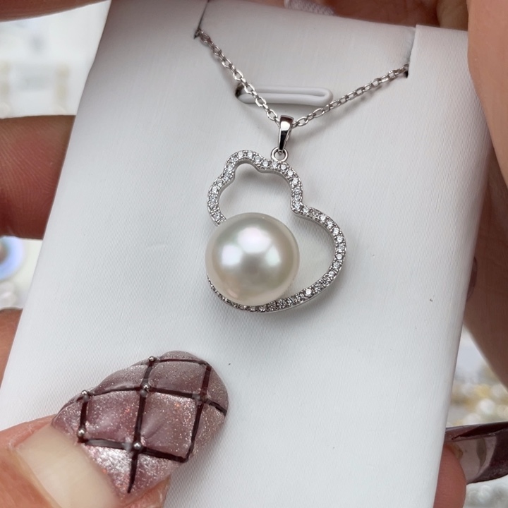 海水珍珠颈饰银S925镶嵌