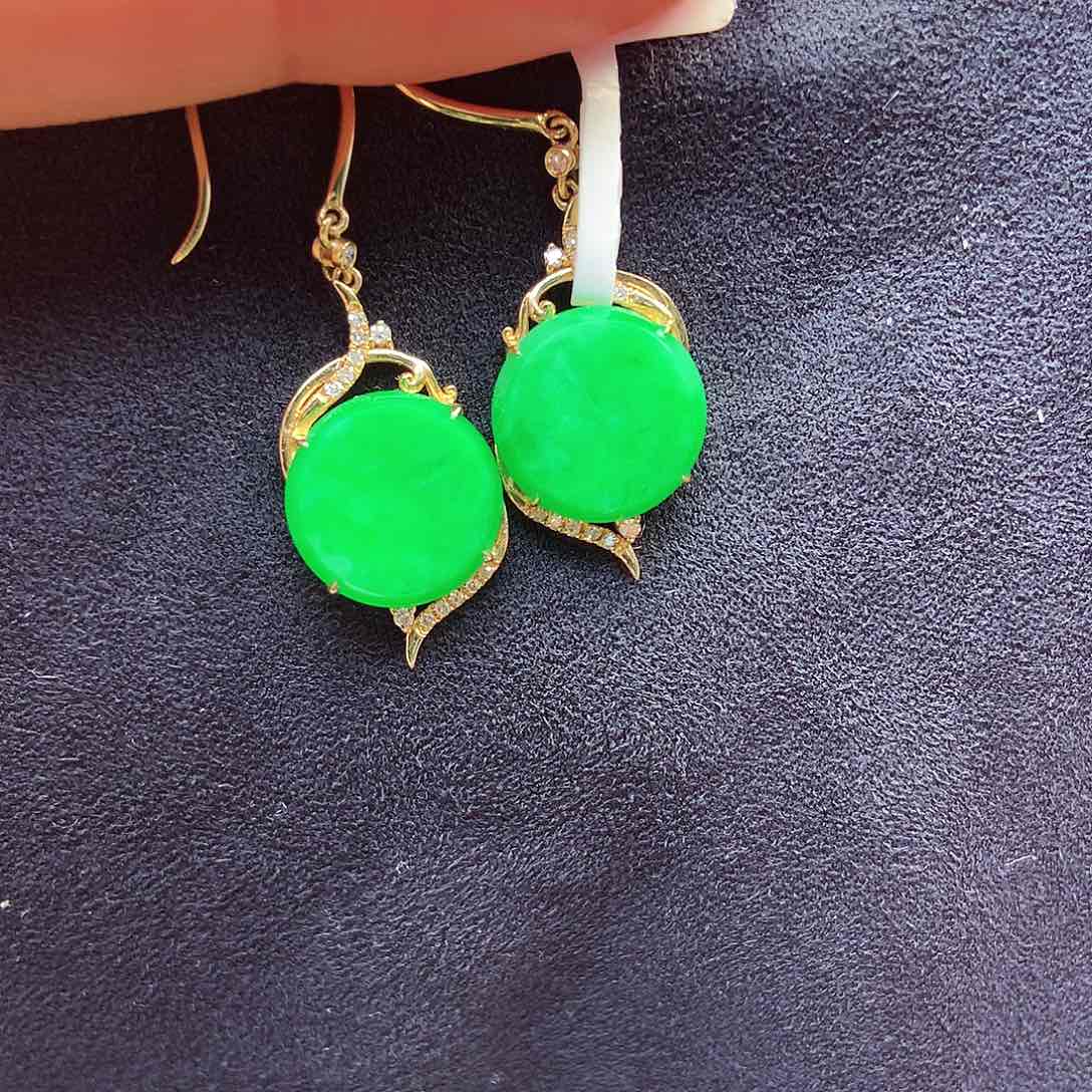 翡翠颈饰18K金镶嵌上新