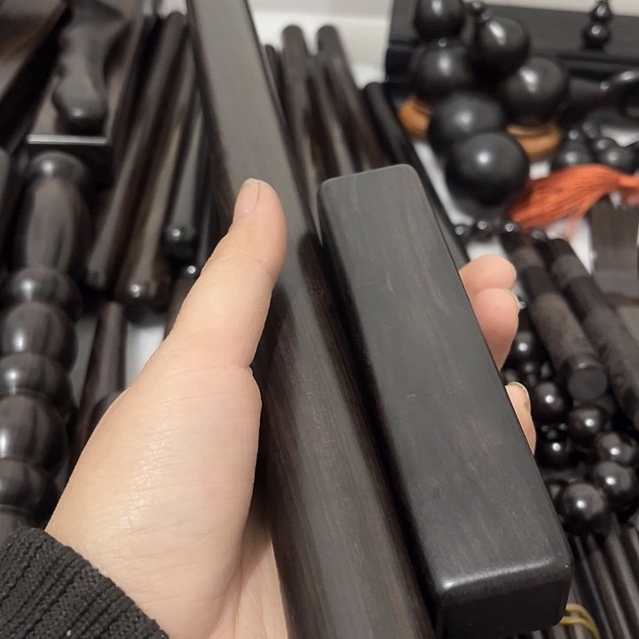 黑酸枝木类刷***子紫光檀棍/小手把