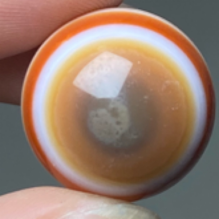 天然高品质多彩双眼缠丝条纹玛瑙卡16.2mm