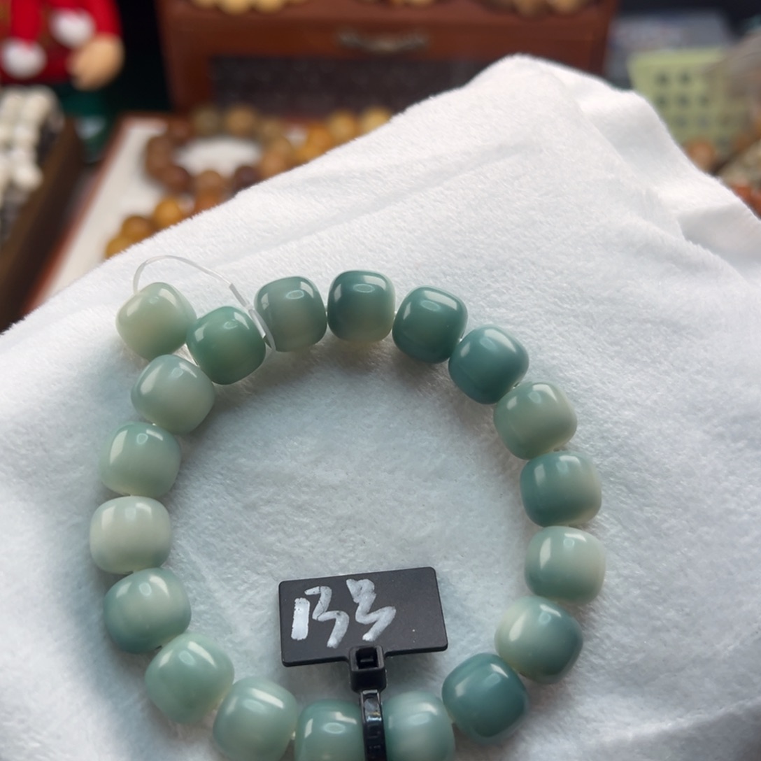 菩提根/象牙果手串卡12桶珠干磨全品13