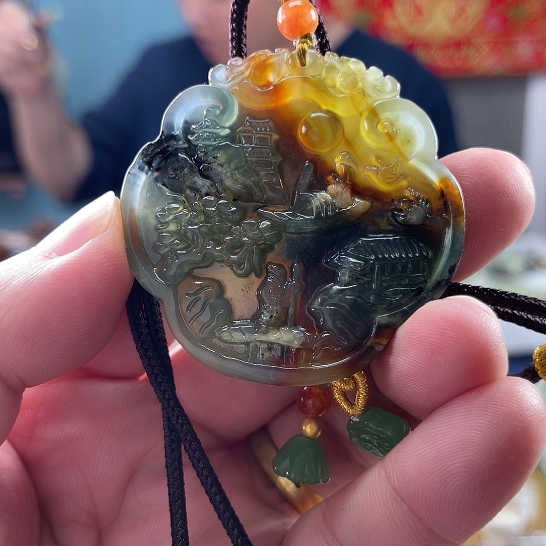 未镶嵌蛇纹石玉手链挂件