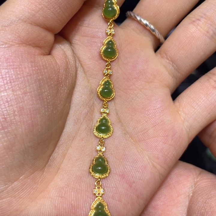 和田玉银S925镶嵌颈饰