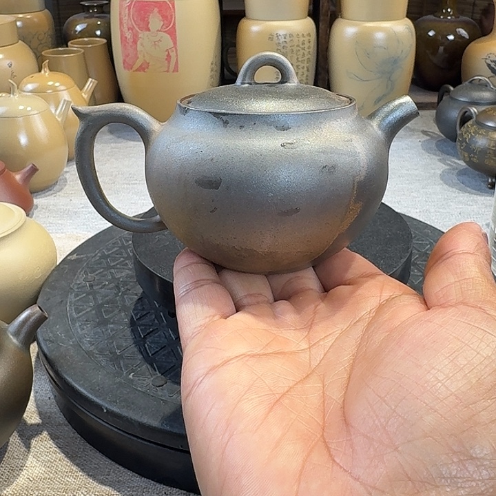 壶建水紫陶自然落灰和欢壶