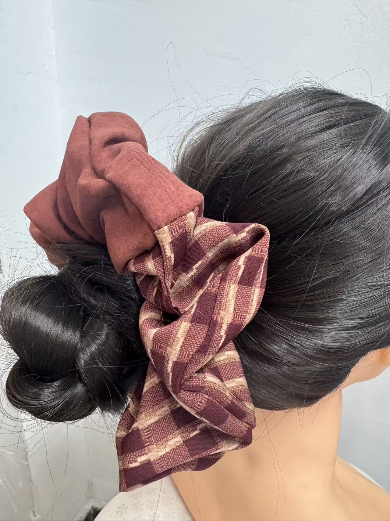 甜美风通用女日韩复古发圈发绳百搭弹簧夹时尚缎面