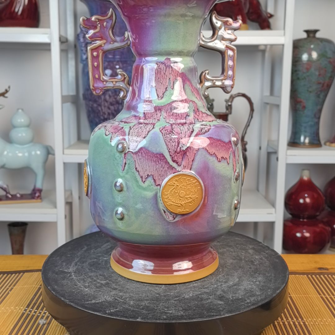 摆件钧瓷摆件神后镇钧瓷