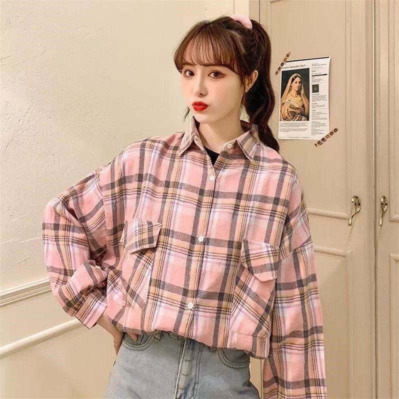 春季常规款复古女衬衫学生宽松外套衬衣袖型036