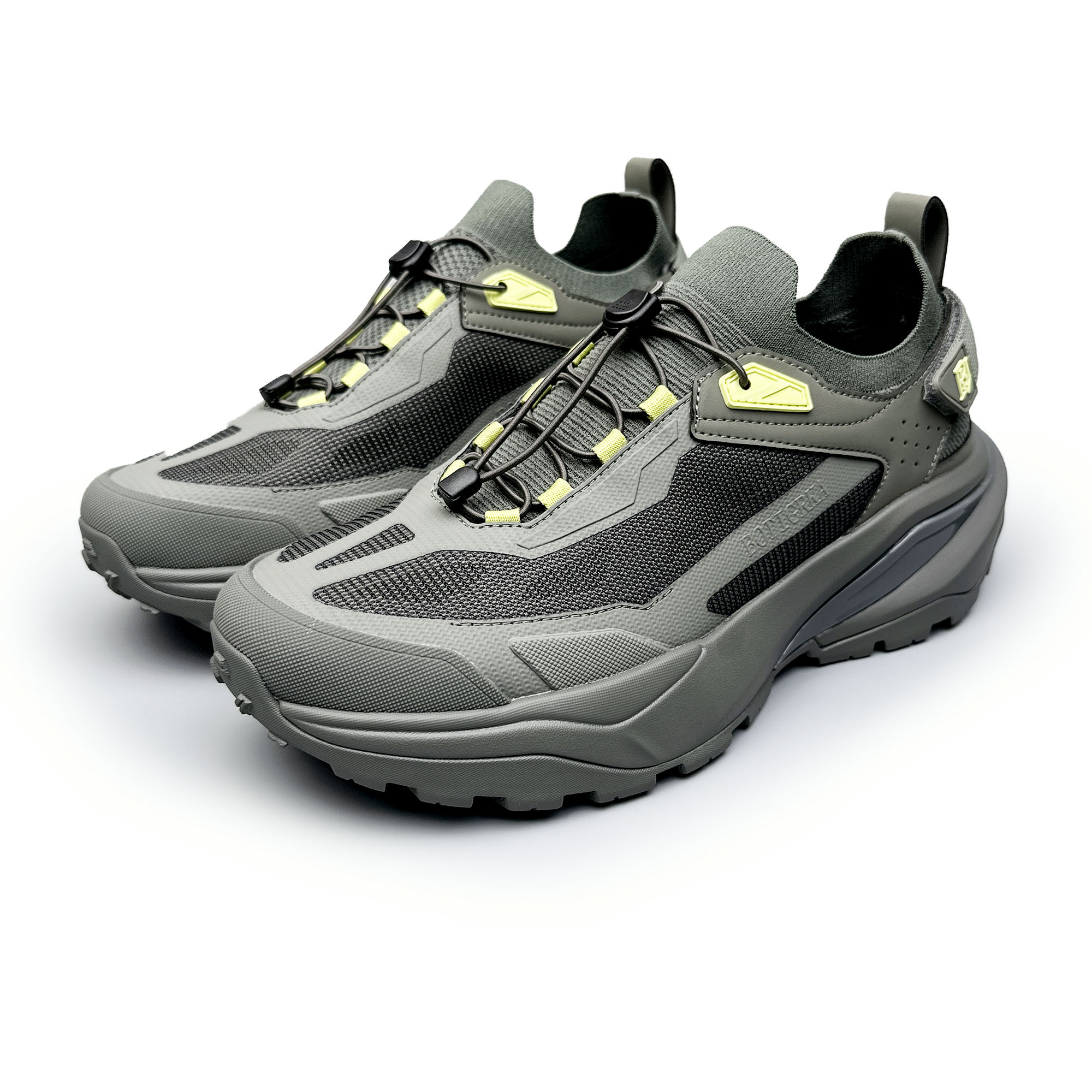 BIEUBRAYR【户外运动】新品减震舒适户外防滑休闲透气灰绿运动男鞋