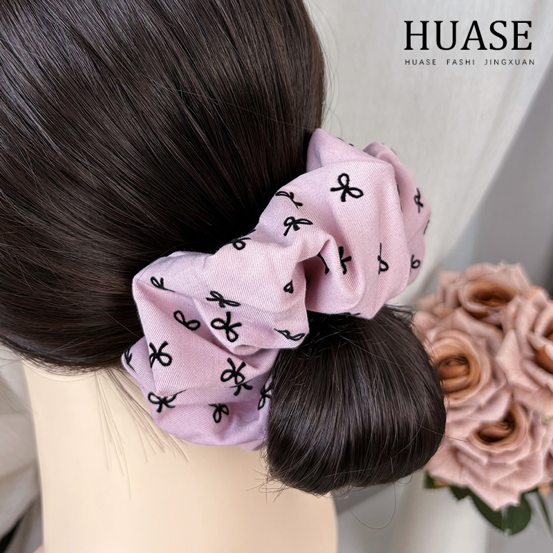 HUASE 头花饰品2025新款高端爆款女生小饰品高颜值紫色发圈头绳