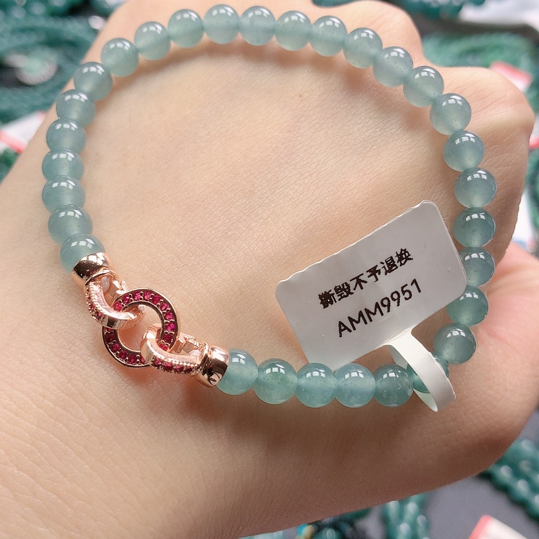 翡翠颈饰未镶嵌手串卡6