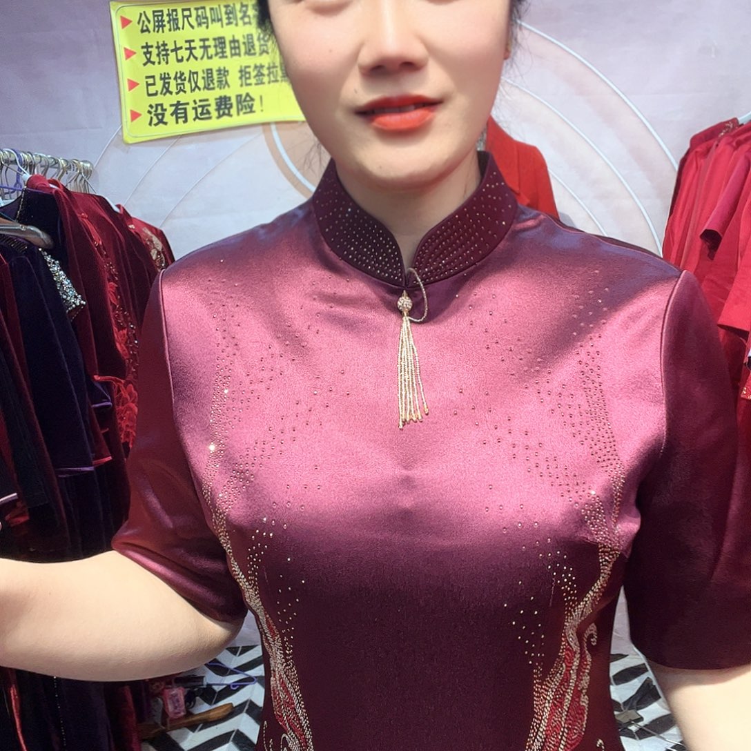 z***z4xl码旗袍连衣裙修身