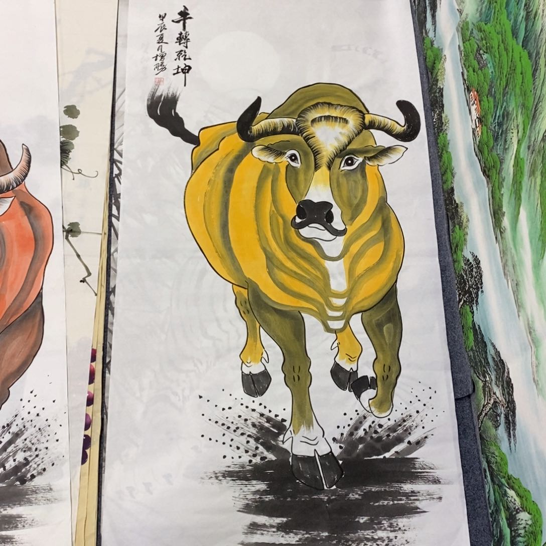 国画尺寸140✖️70四尺纯手绘