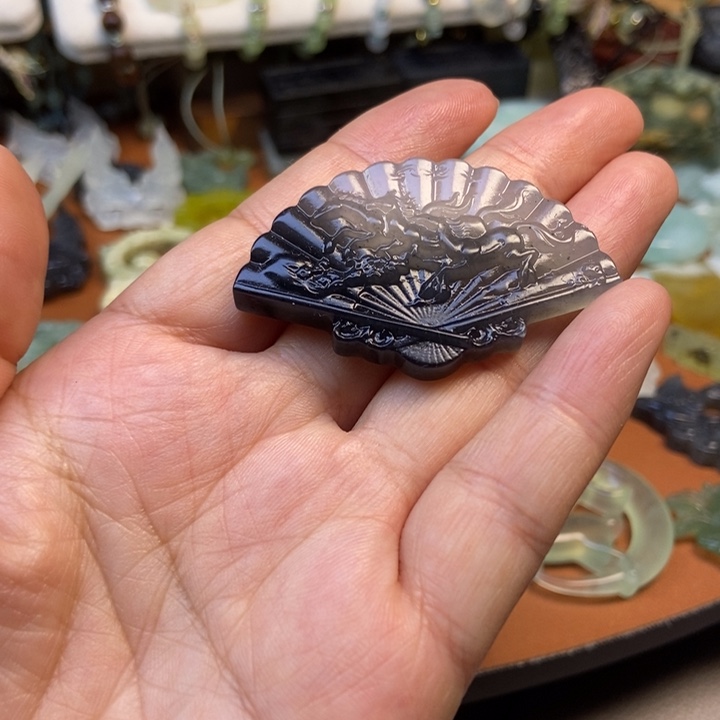 蛇纹石玉合金颈饰