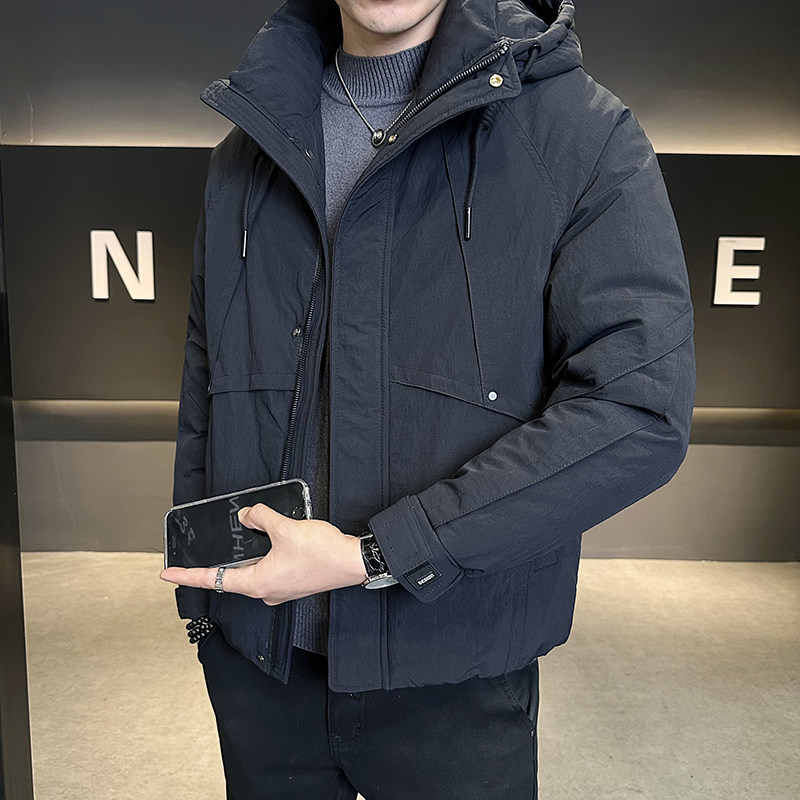 国标白鸭绒男装羽绒服爆款时尚休闲品质保暖连帽冬季加厚羽绒服