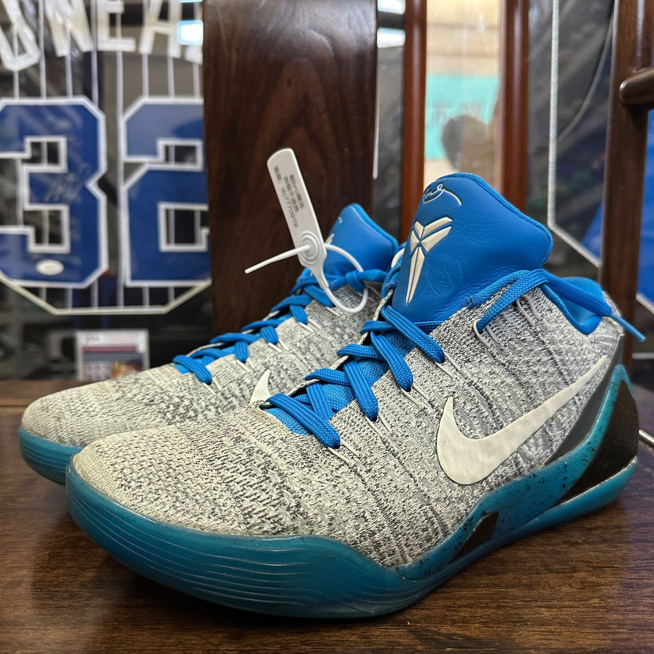 42.5码/科比9 灰蓝/52056 9/篮球鞋/无盒/677992-041