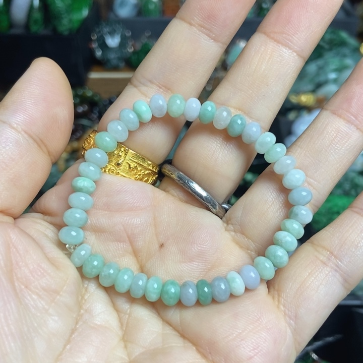 翡翠散珠福利算盘珠手链