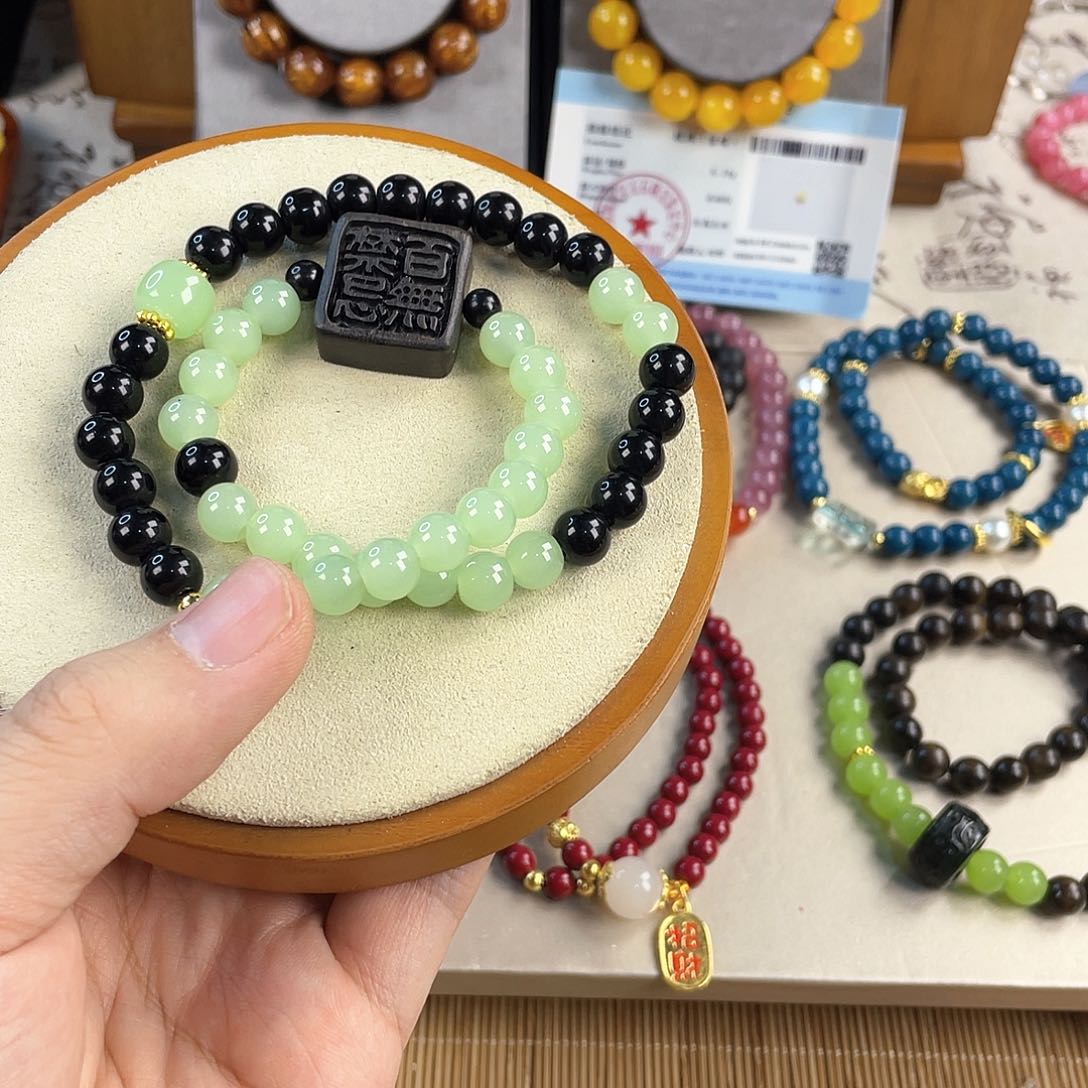 和田玉手饰银S925镀金镶嵌