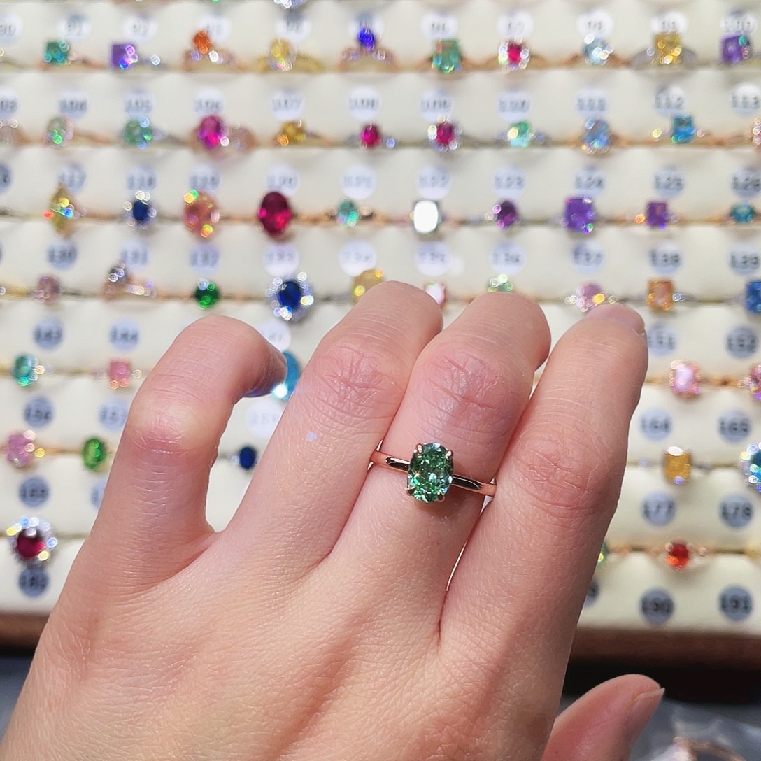 合成碳硅石非金属11圈闭口戒指