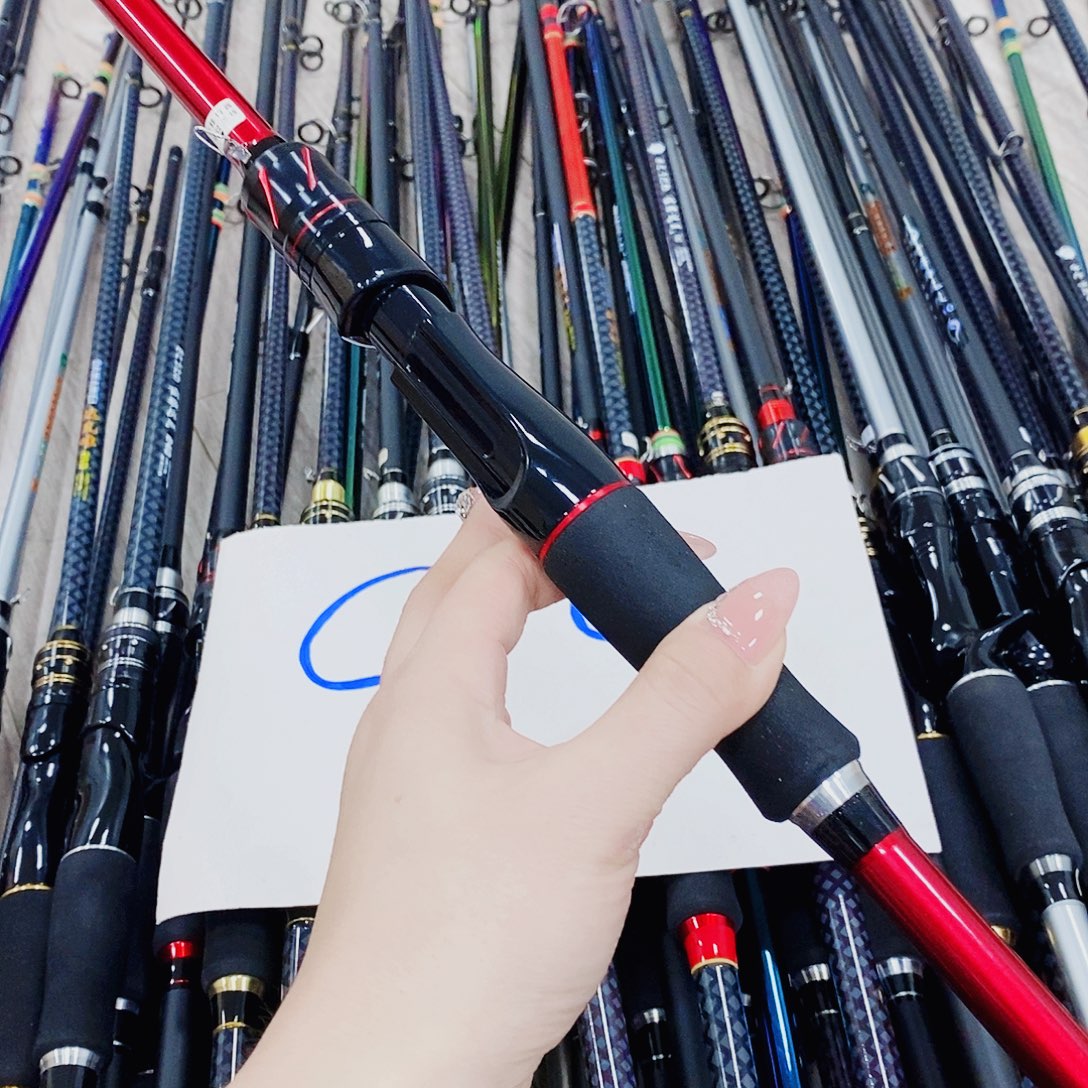 红色直柄路亚竿1.8米