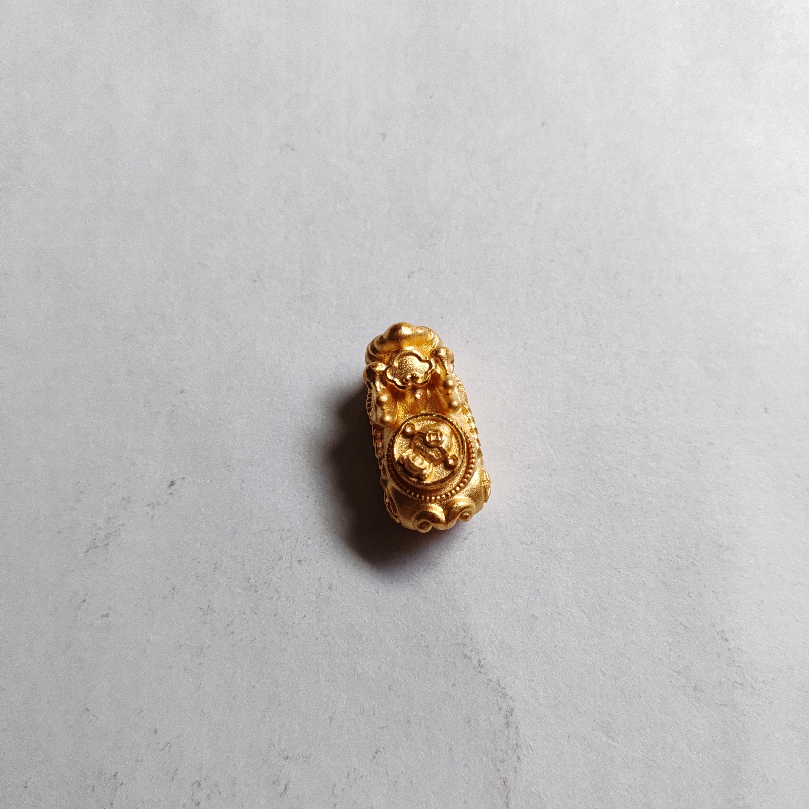 3D硬金空心可转动貔貅宝宝招财纳福手串配件Diy