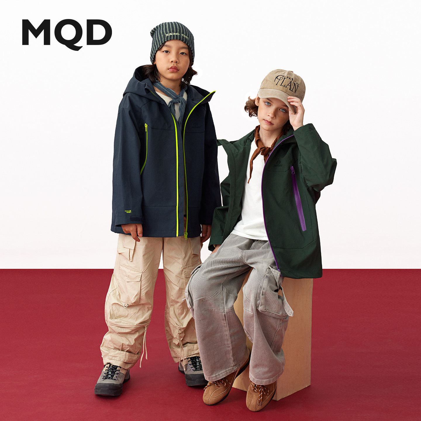 MQD【山壳PRO】儿童秋季外套户外防水加厚防风中大童拼色男童休闲